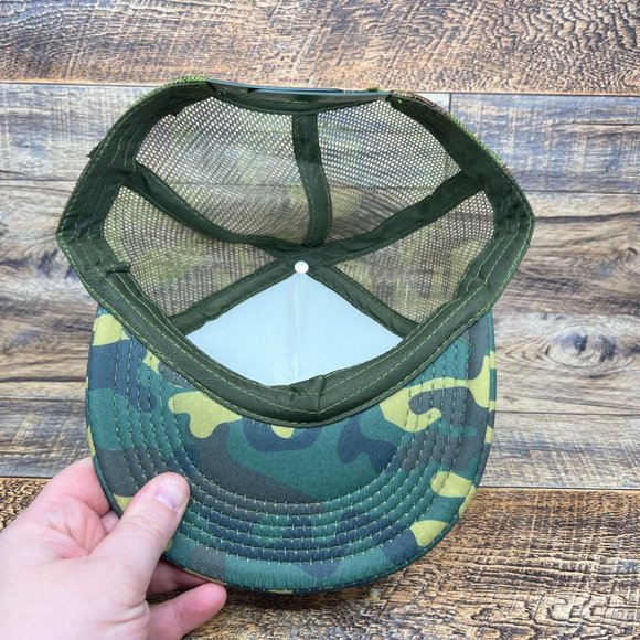 Retro Brooklyn Nets Mens Trucker Hat Camo Snapback NBA Basketball Mesh Ball Cap - Picture 6 of 7